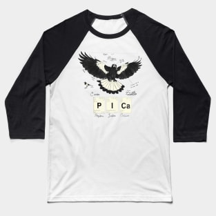 noun Pica: Commonly known as the Magpie Baseball T-Shirt